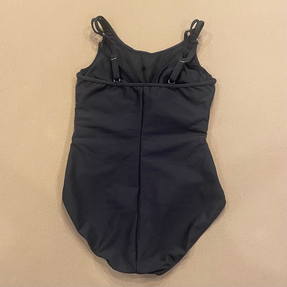 Miraclesuit High Neck Black Slimming One Piece Swimsuit Size 12 - Picture 5 of 12